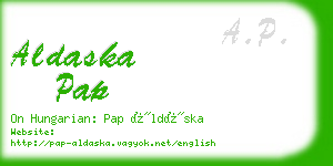 aldaska pap business card